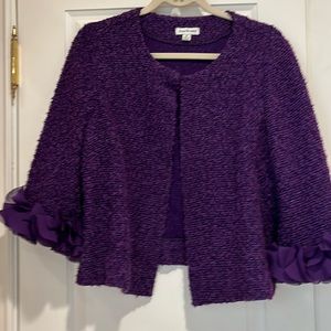 Joan Rivers purple sweater